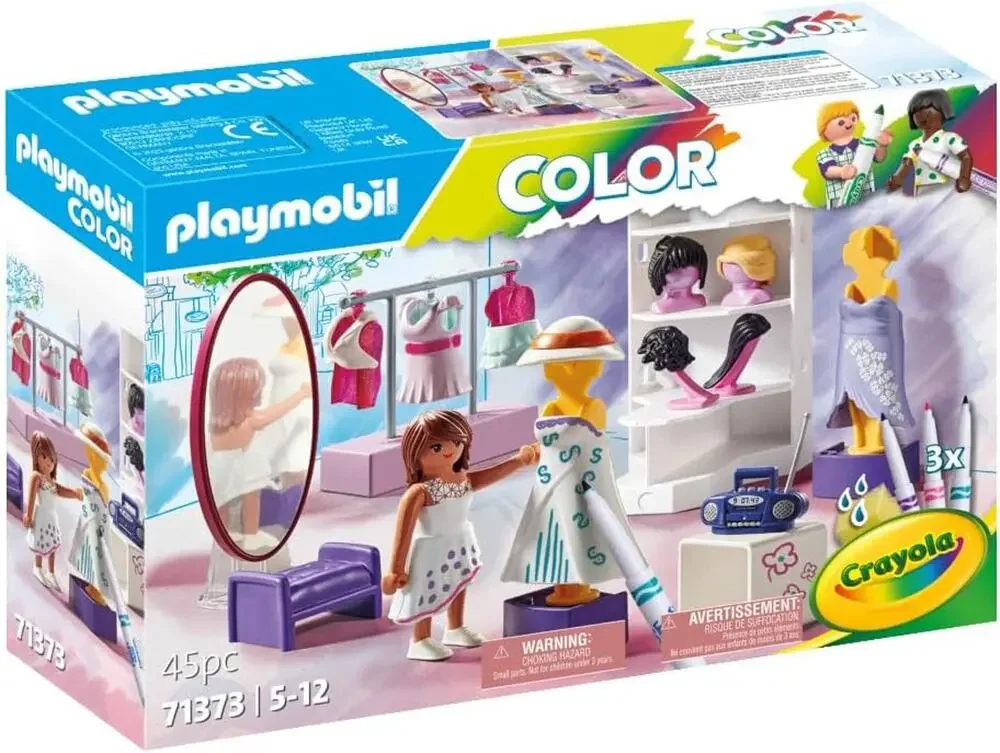 Playmobil Color: Dressing Room  With Crayola Washable Markers 45 Pieces NIB
